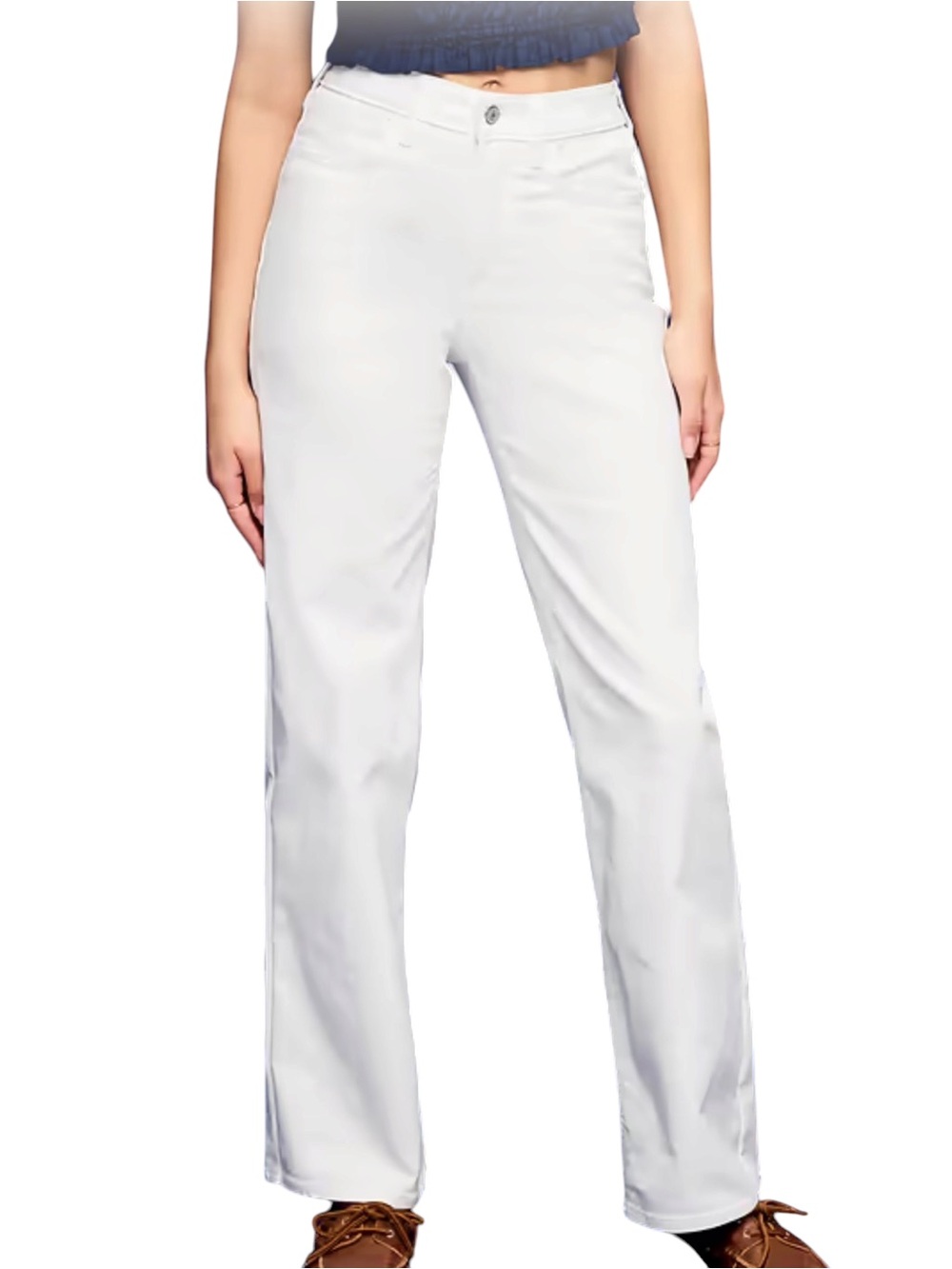 Nwot Old Navy White Wow Wide-Leg denim Jeans size 12 - Picture 4 of 11